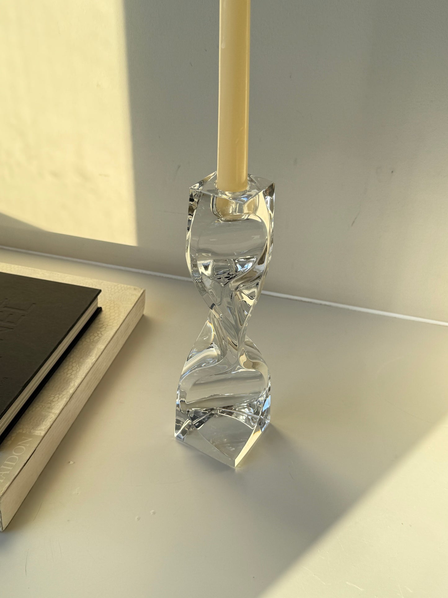 Rogaska Crystal Candleholder – Twisted Design