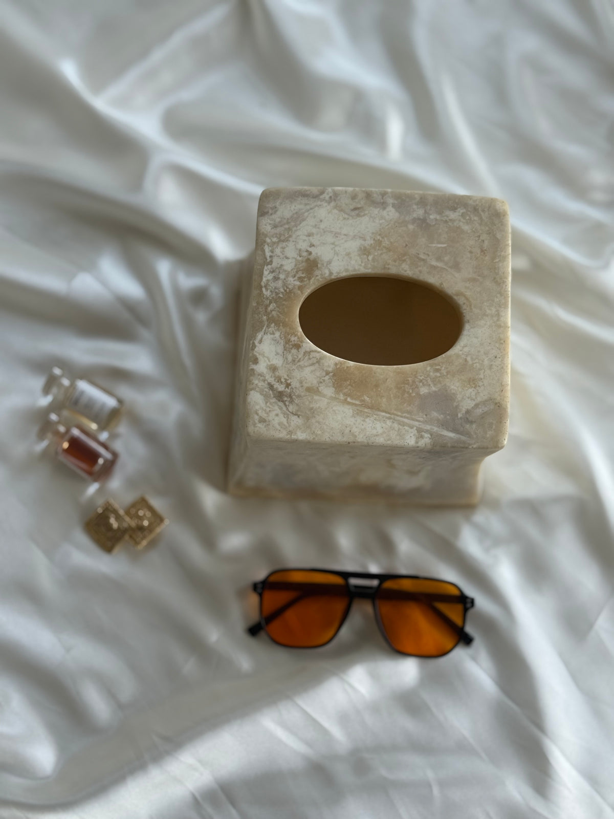 Vintage Faux Marble Tissue Box