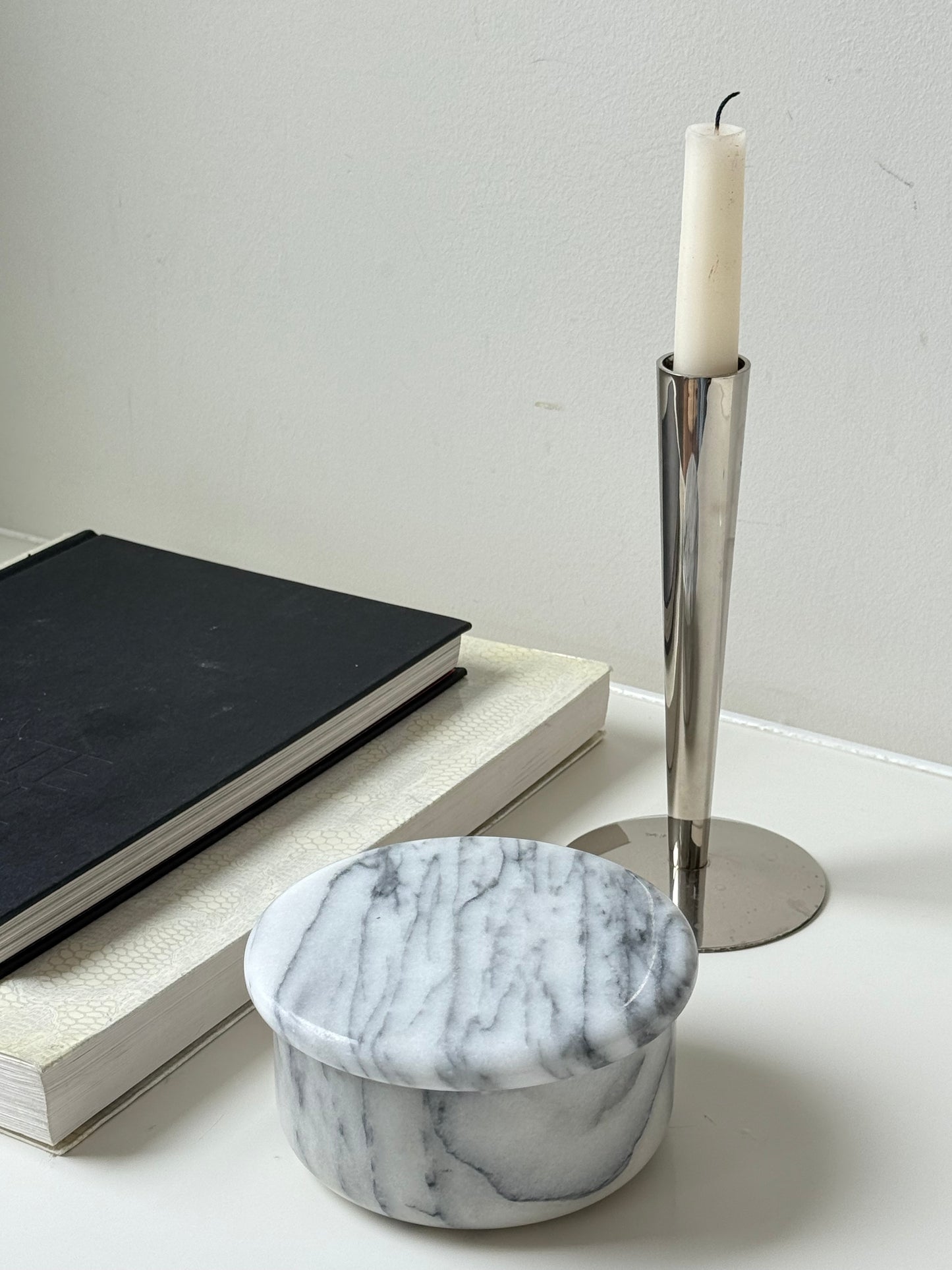 Vintage Marble Lidded Container