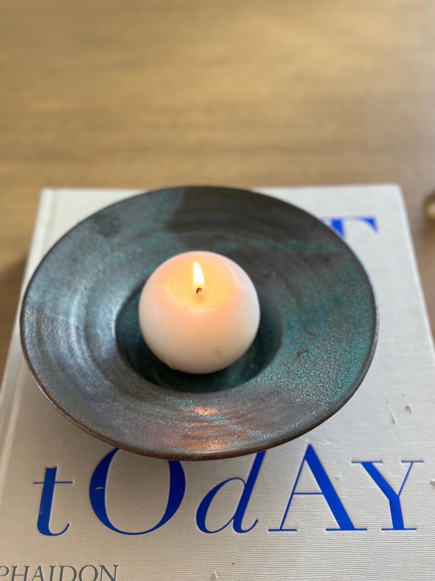 Pottery candleholder