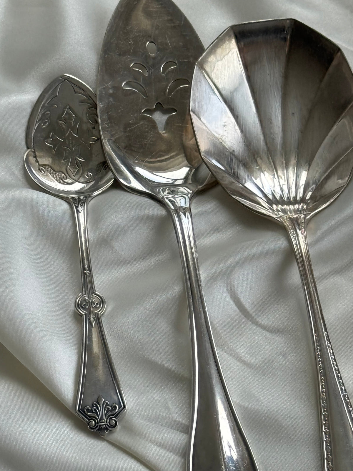 Vintage Silver-Plated Serving Utensils | Set of Three