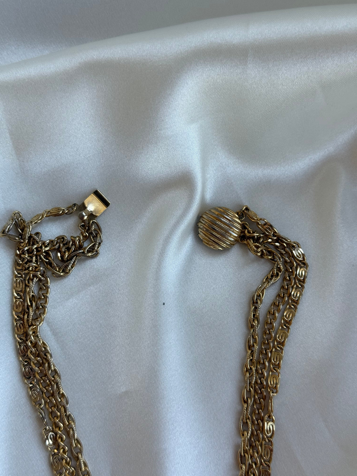 Vintage Gold-Toned Multi-Strand Medallion Necklace
