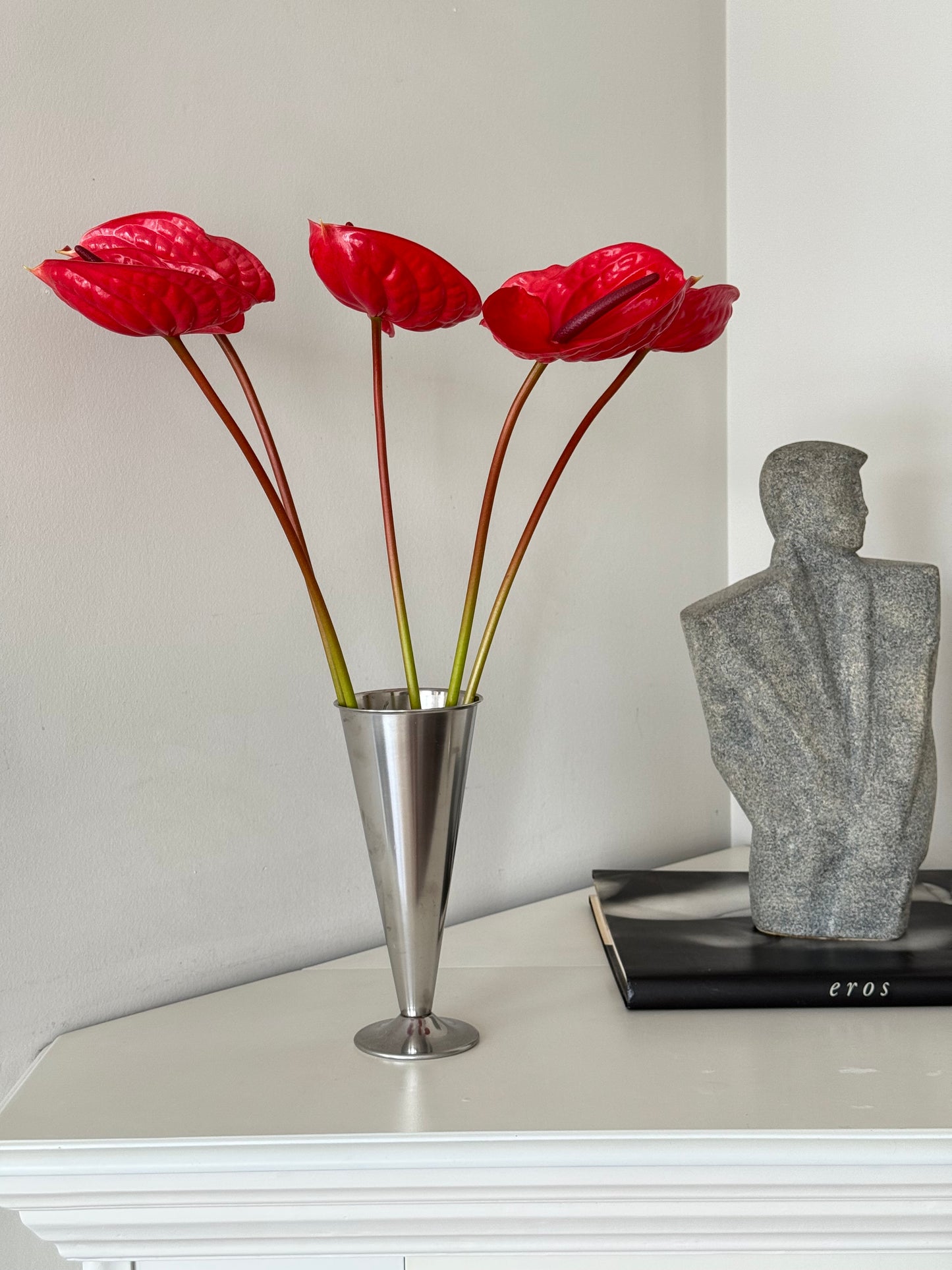 Vintage Swedish Stainless Steel Vase