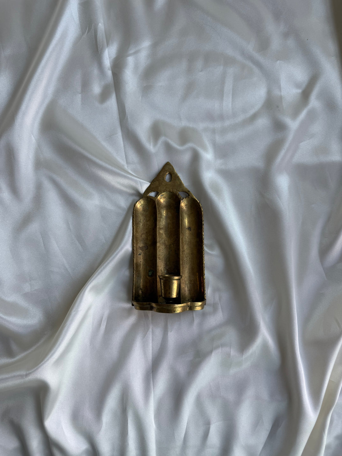 Vintage Brass Wall Candle Sconce