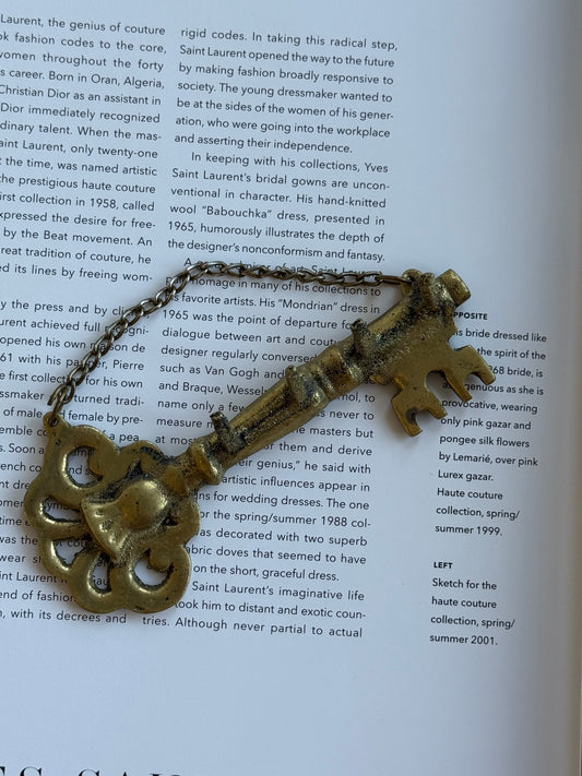 Vintage Brass Skeleton Key Wall Hook