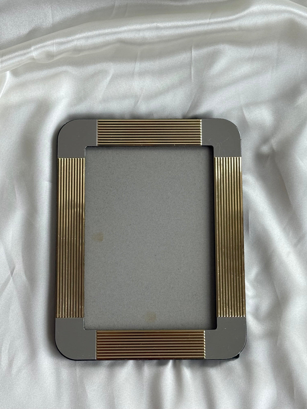 Vintage Postmodern Two-Tone Metal Picture Frame
