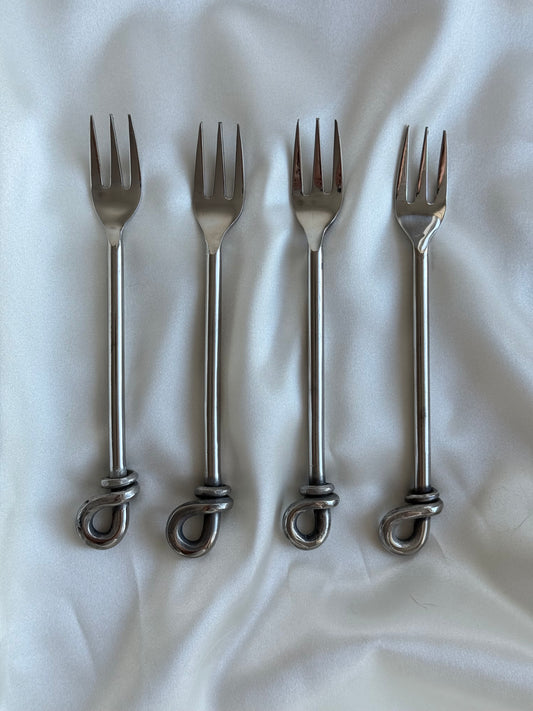 Vintage Handcrafted Forks – Set of 4