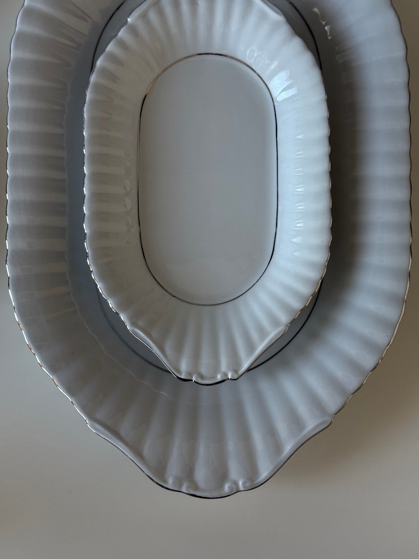 Vintage Porcelain Serving Platters Chodzież Poland