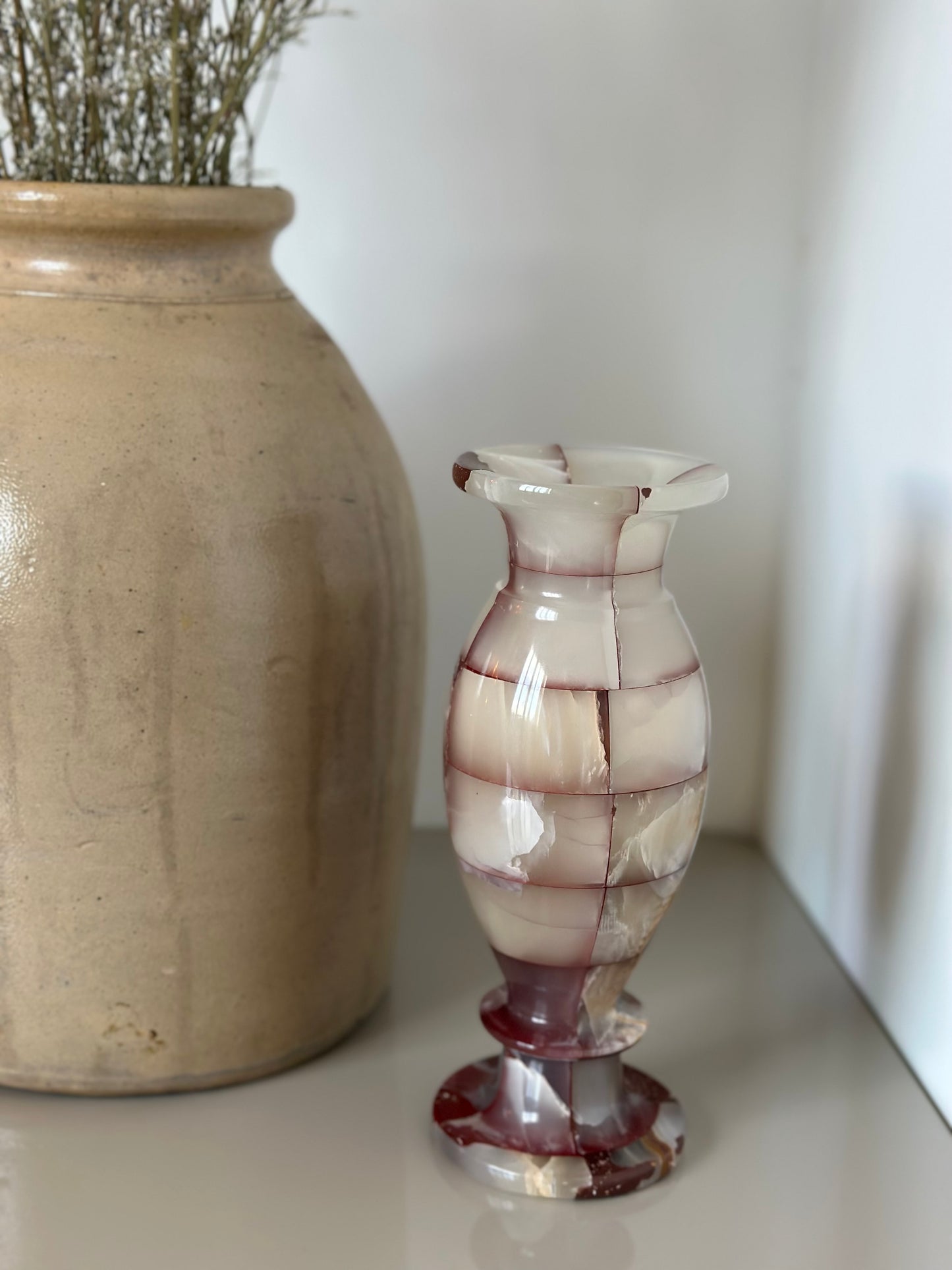 Vintage onyx vase