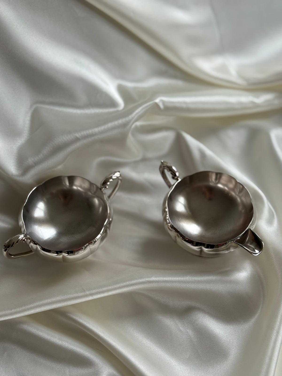 Vintage Silver-Plated Creamer & Sugar Bowl Set – Manor Plate