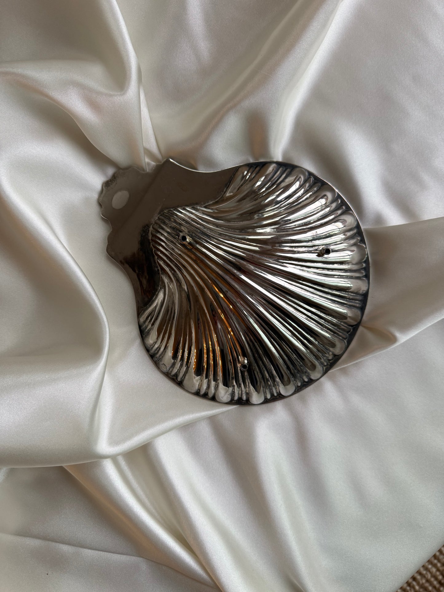 Silver-Plated Shell Catchall Dish