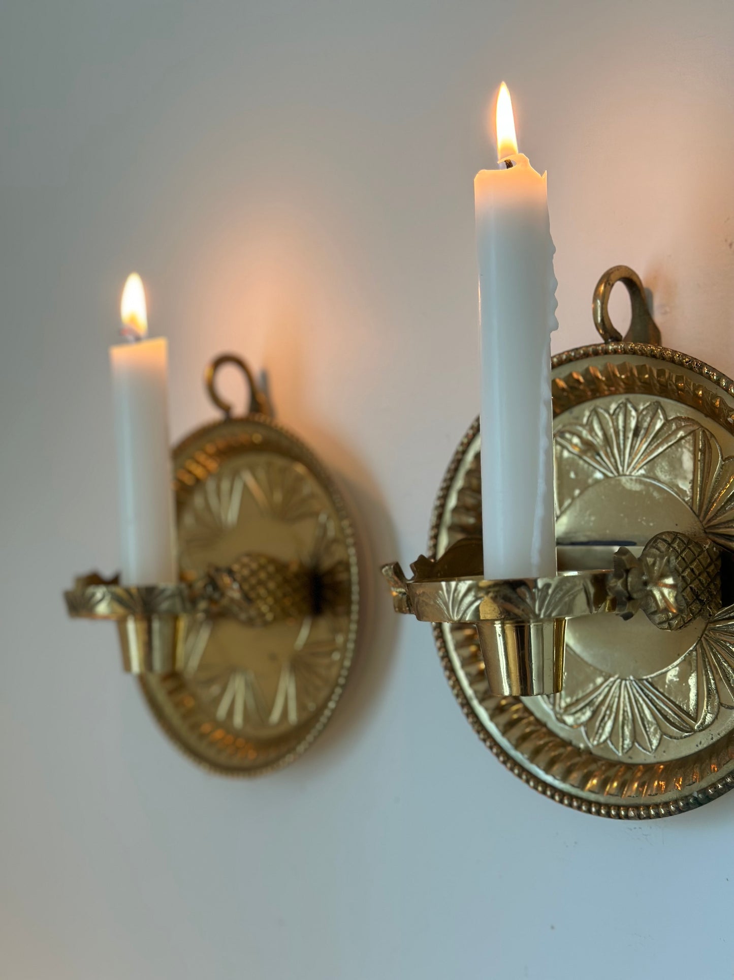 Brass sconces candleholders