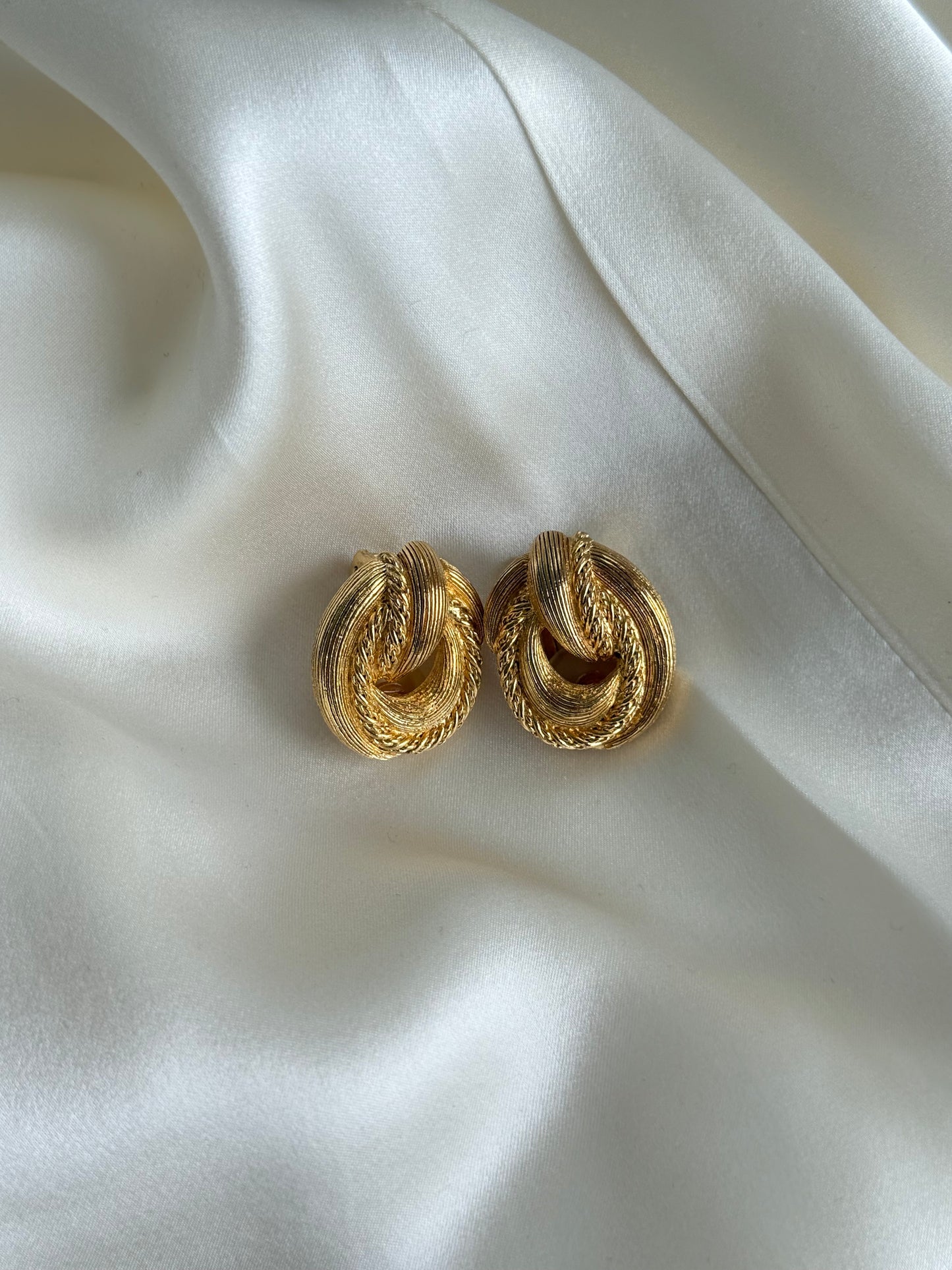 Vintage Christian Dior gold-toned clip-on earrings