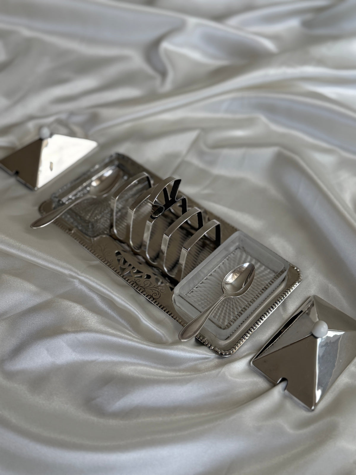 Vintage English silver plated breakfast serving set