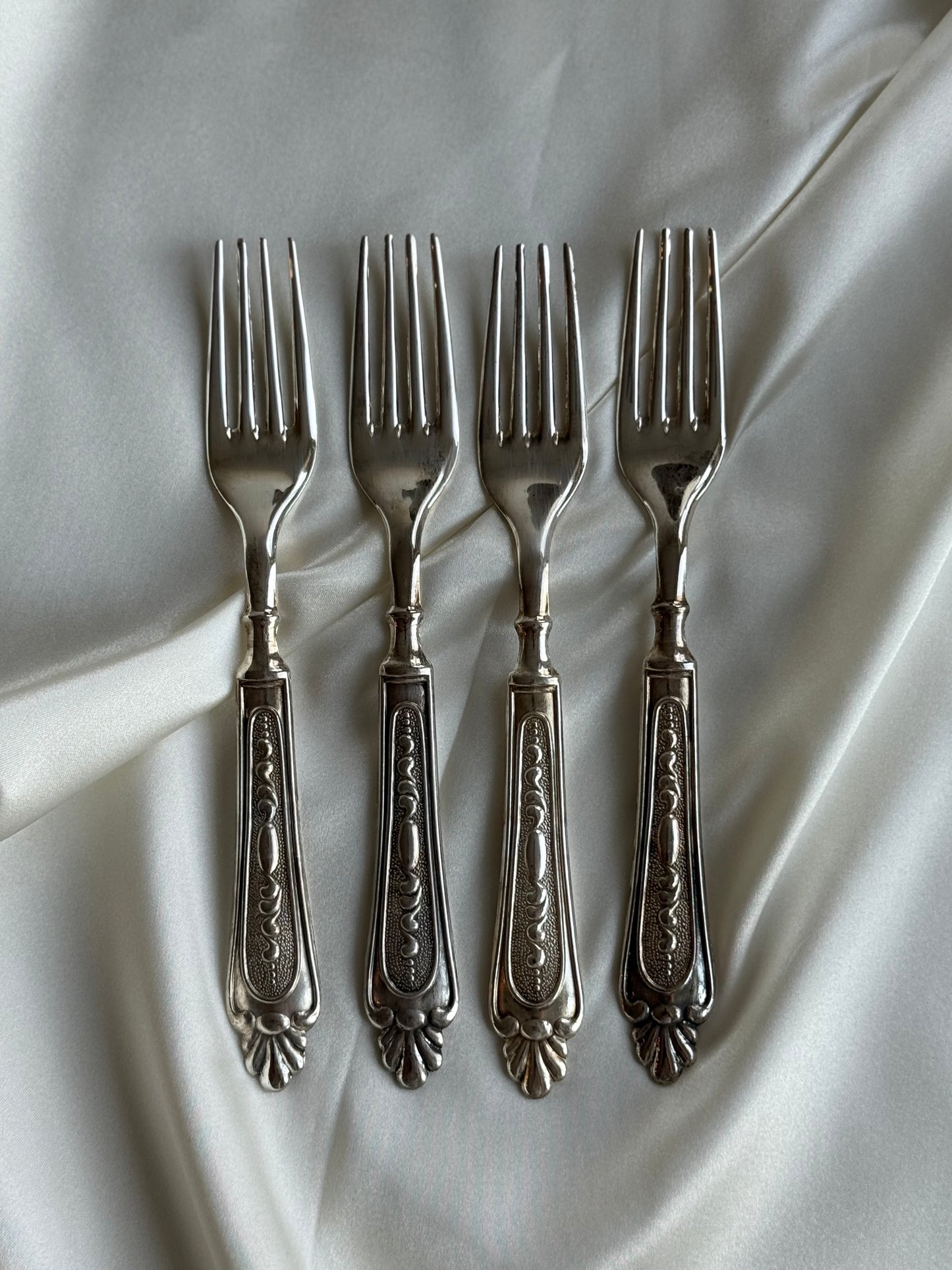 Vintage Silver-Plated Flatware Set — Made in Italy
