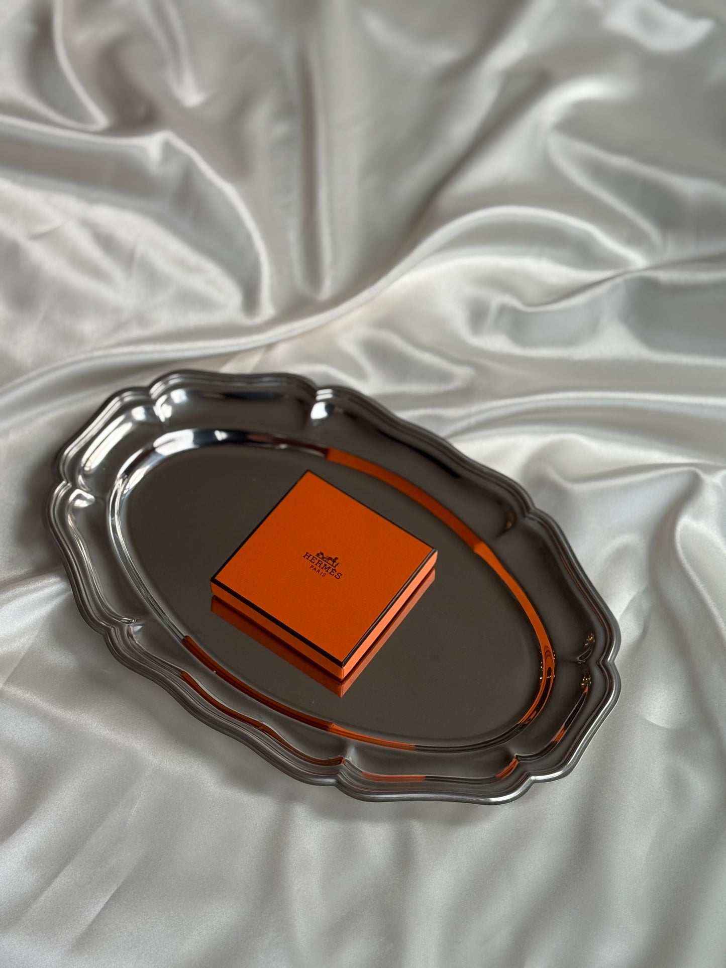 Vintage Silver-Plated Oval Serving Tray