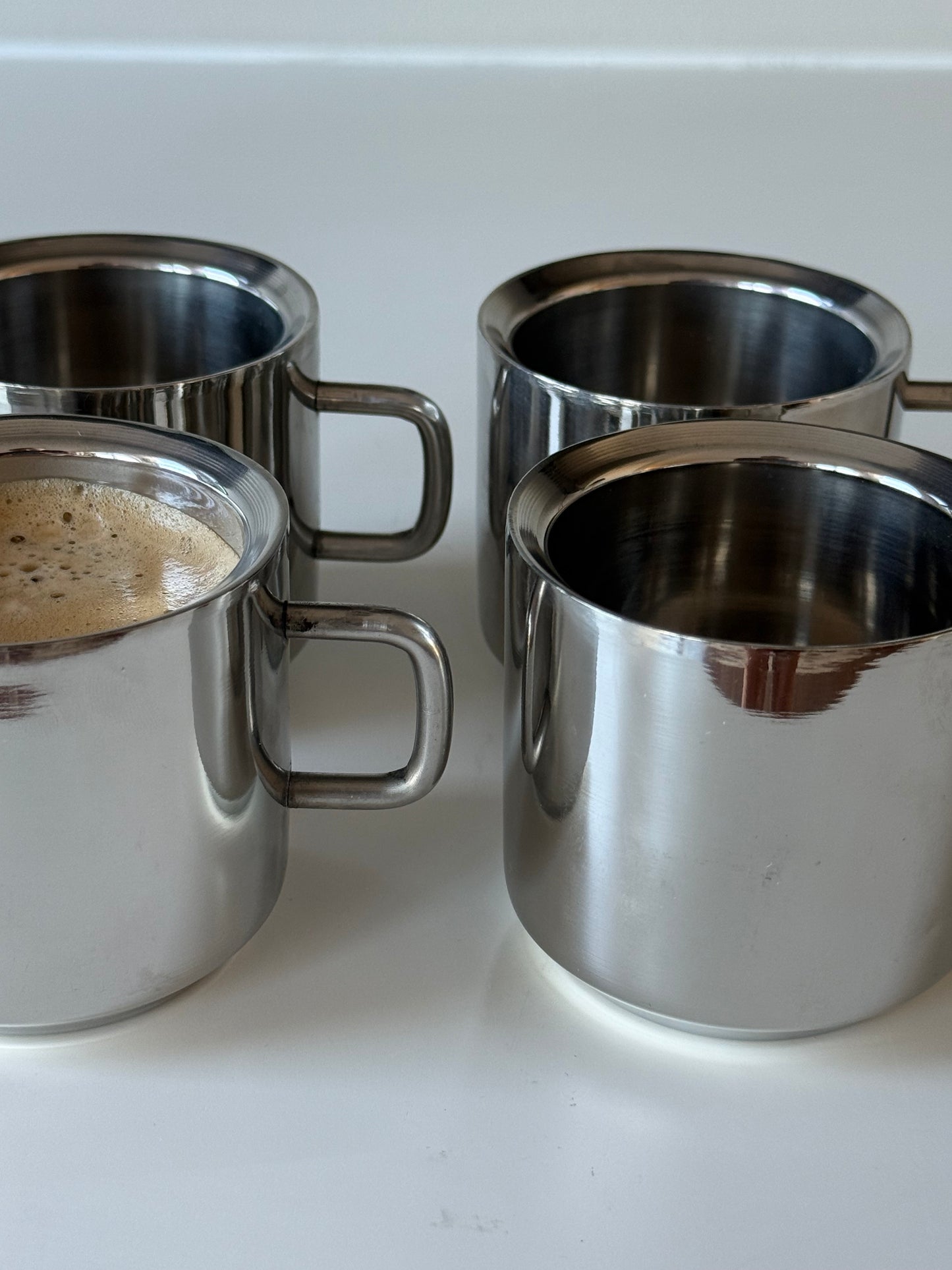 Set of 4 Stainless Steel  Cups