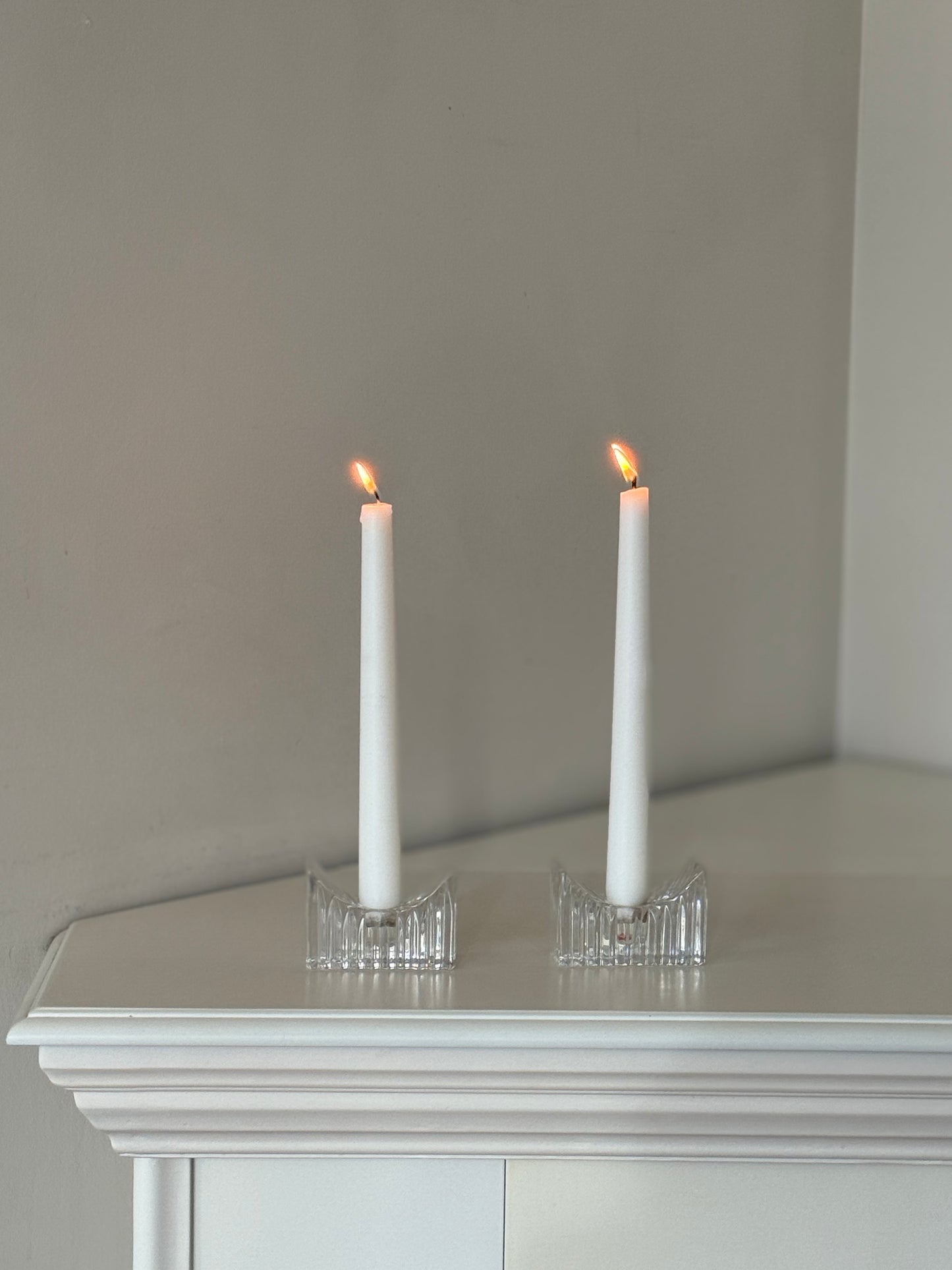 Vintage Mikasa Crystal Taper Candle Holders – Set of 2