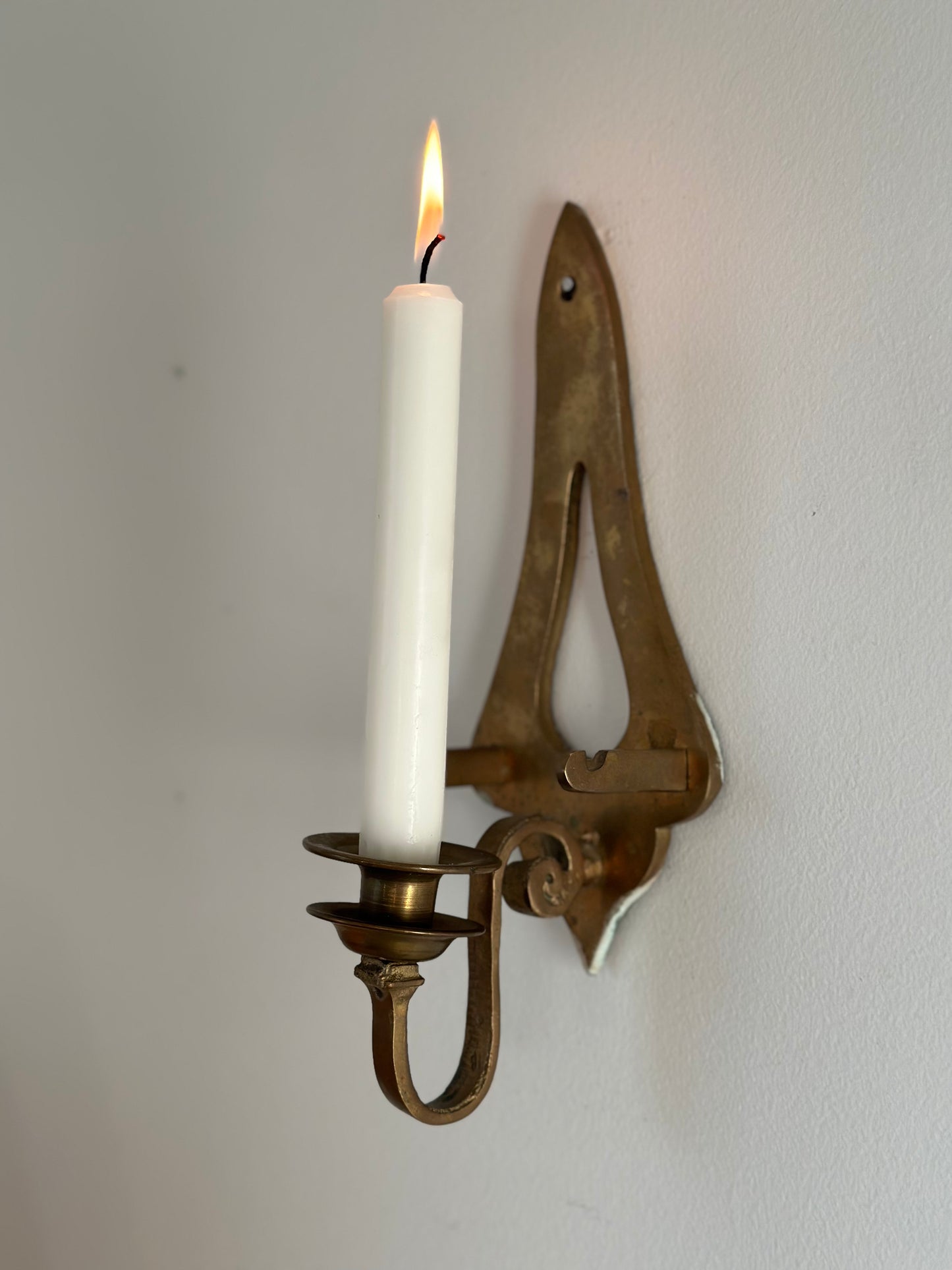 Vintage solid brass sconce