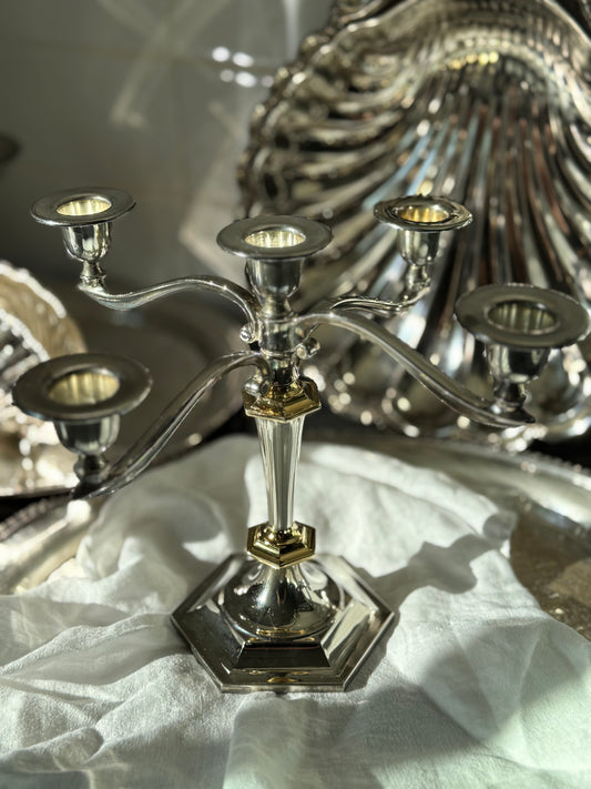 Silver plated candelabra