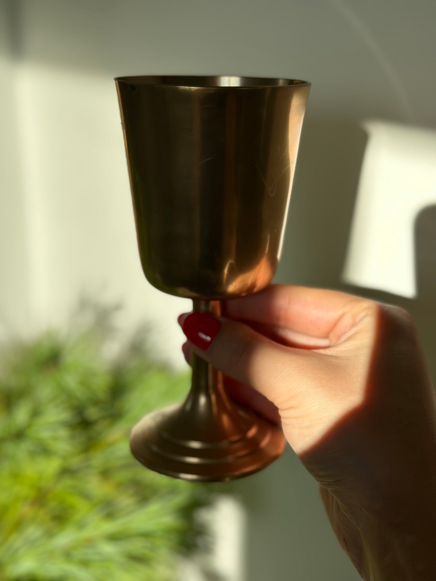 Vintage brass goblets