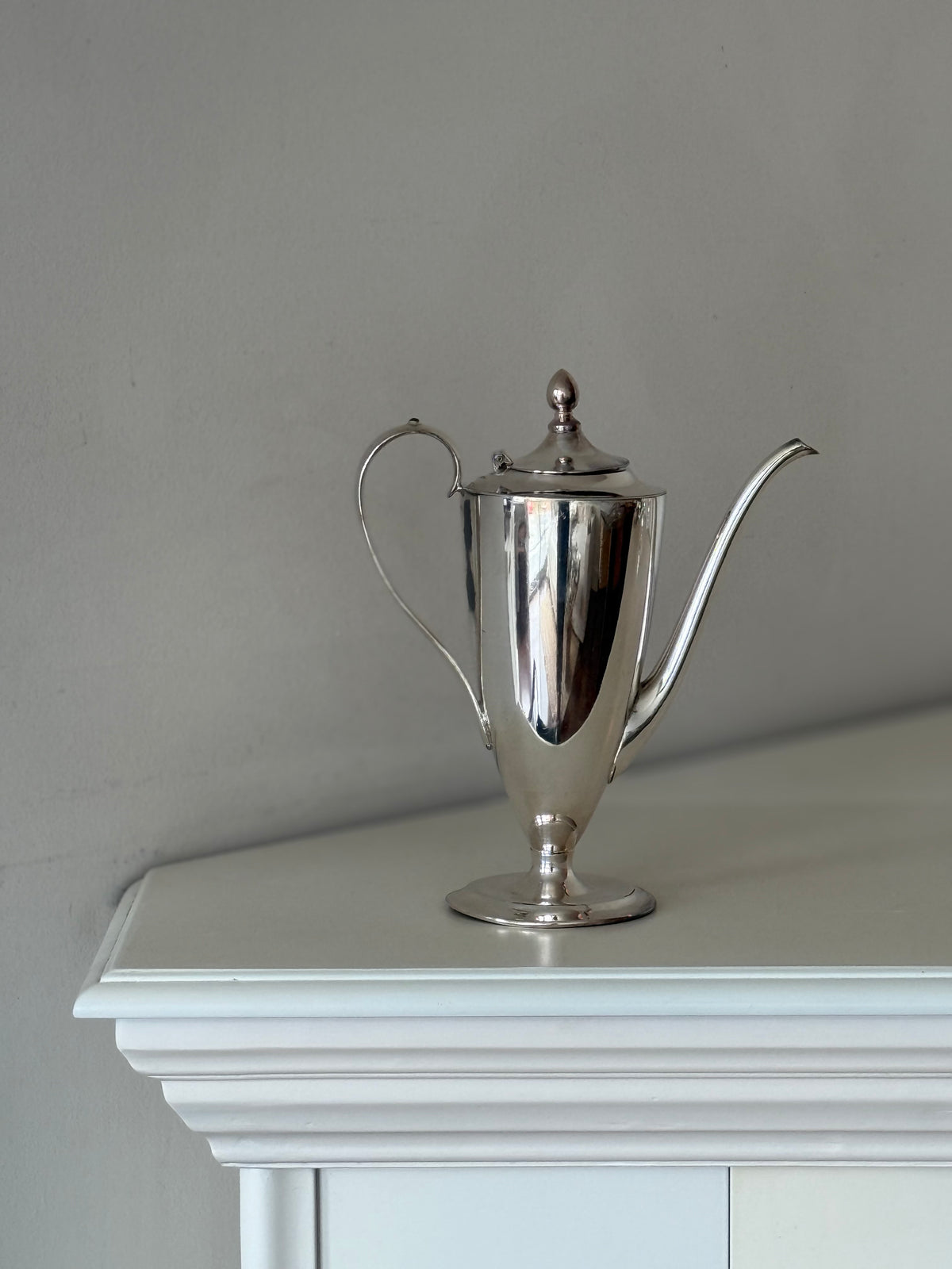 Vintage Silver-Plated Long-Spout Coffee Pot | Elegant Pedestal Design