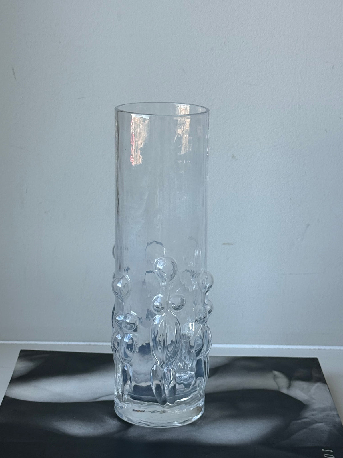 Vintage Art Glass Vase with Abstract Nude Female Figures