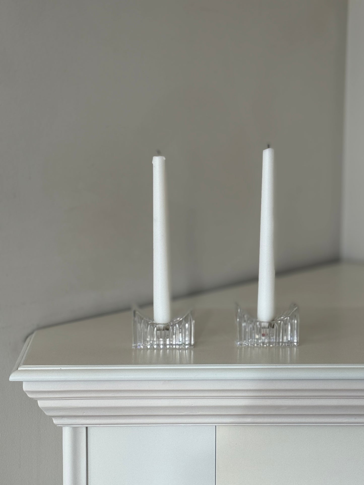 Vintage Mikasa Crystal Taper Candle Holders – Set of 2