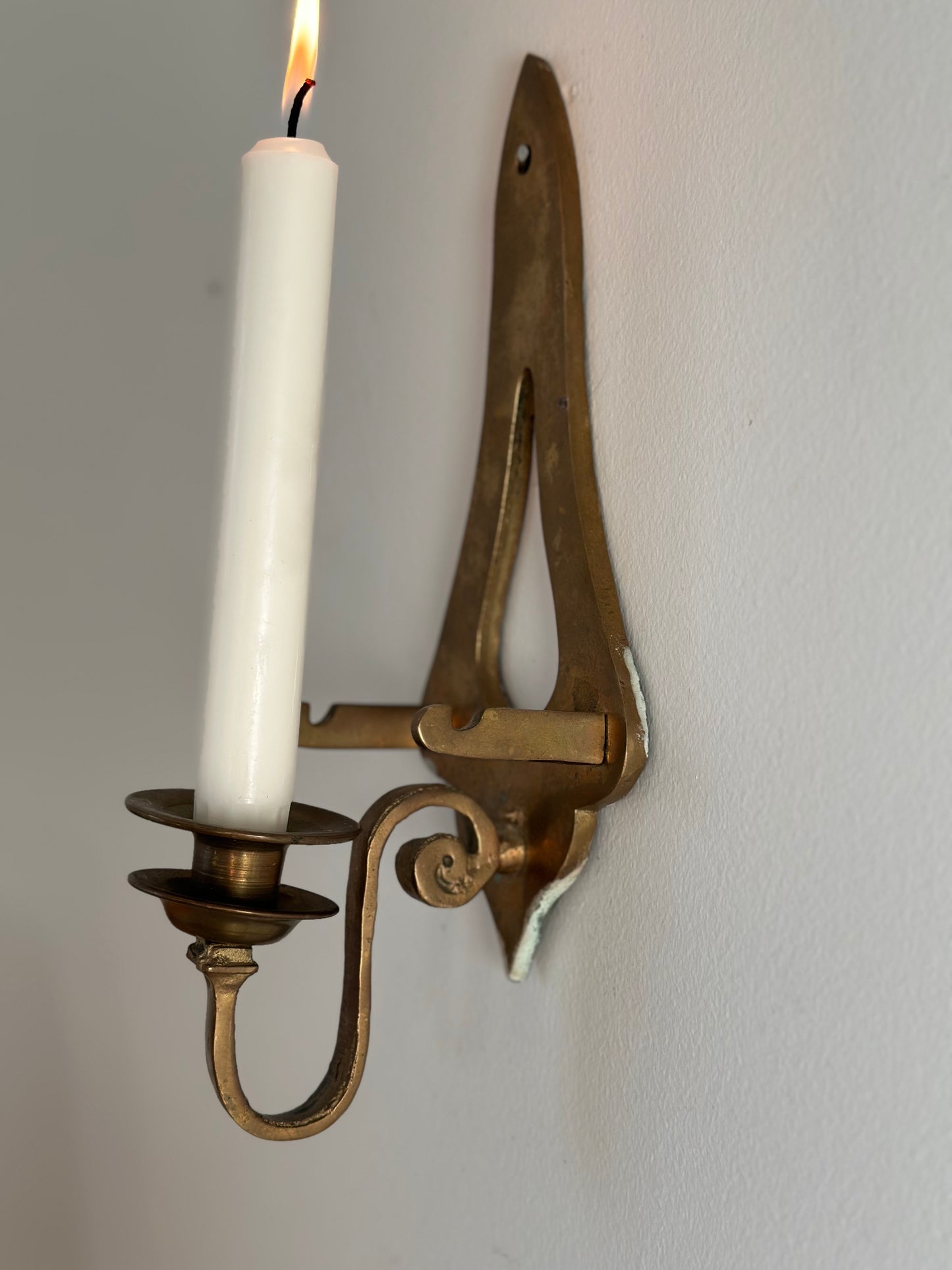 Vintage solid brass sconce