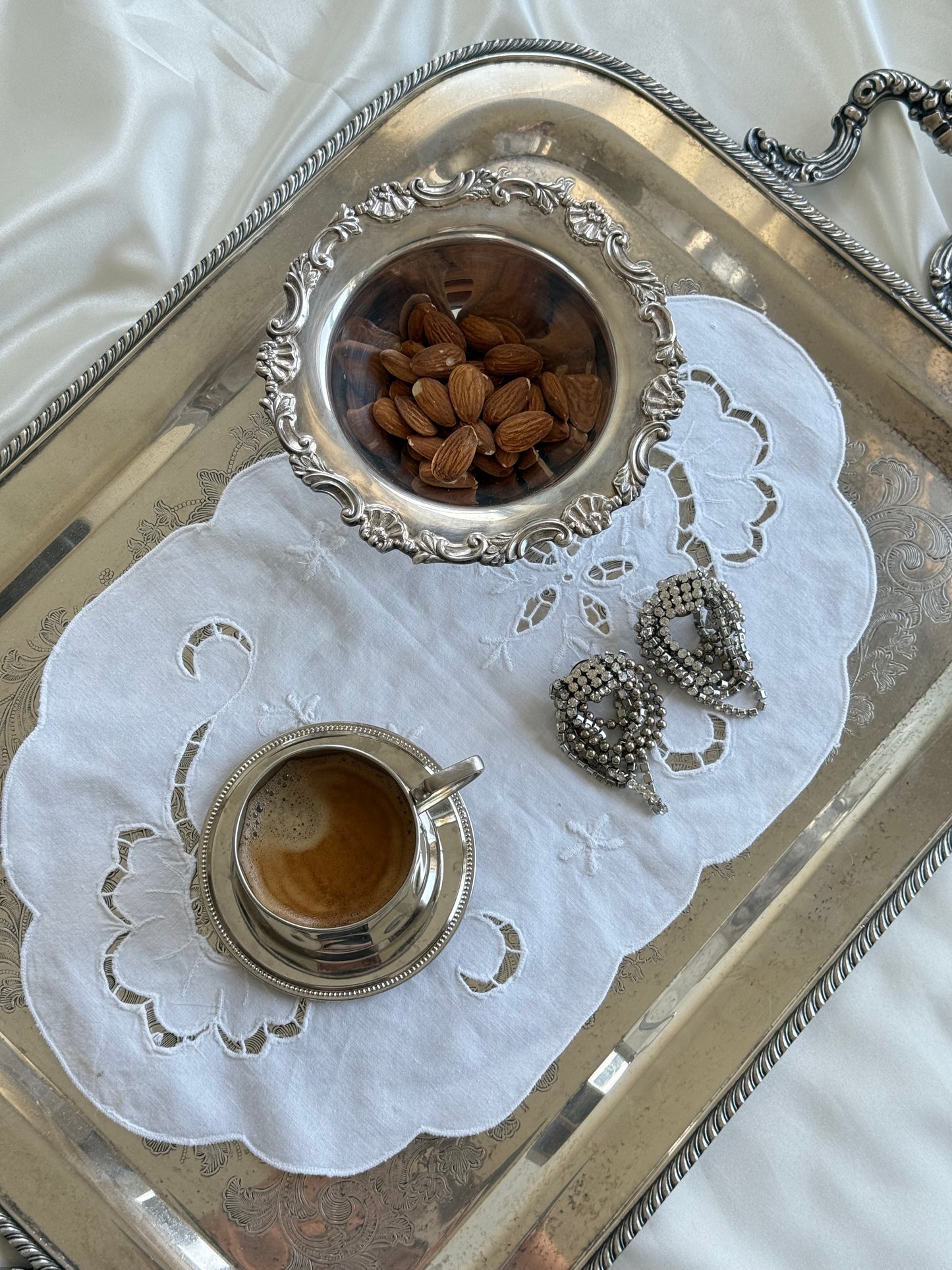 Vintage Silver-Plated on Brass Pedestal Bowl