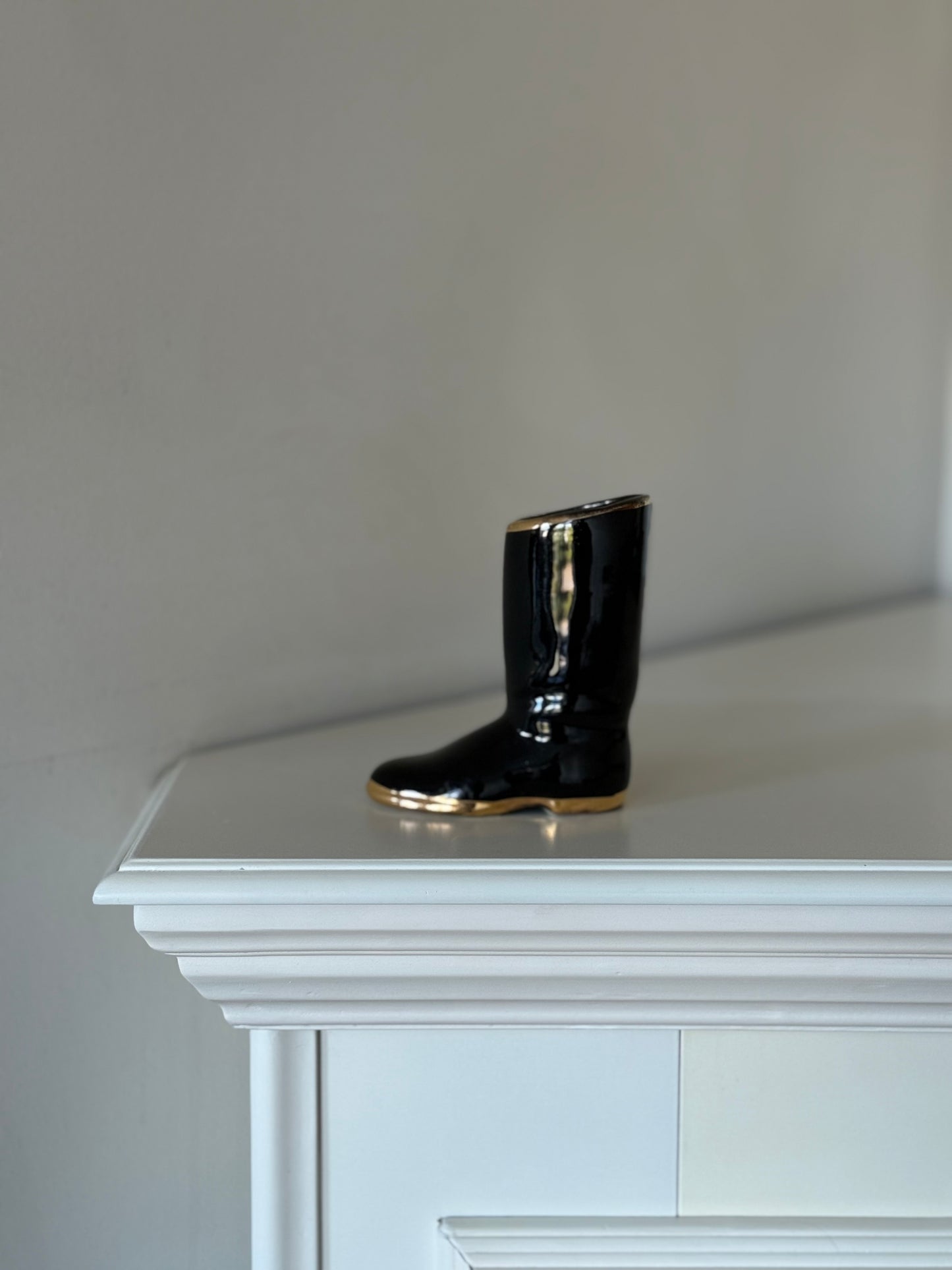 Vintage Ceramic Riding Boot Vase