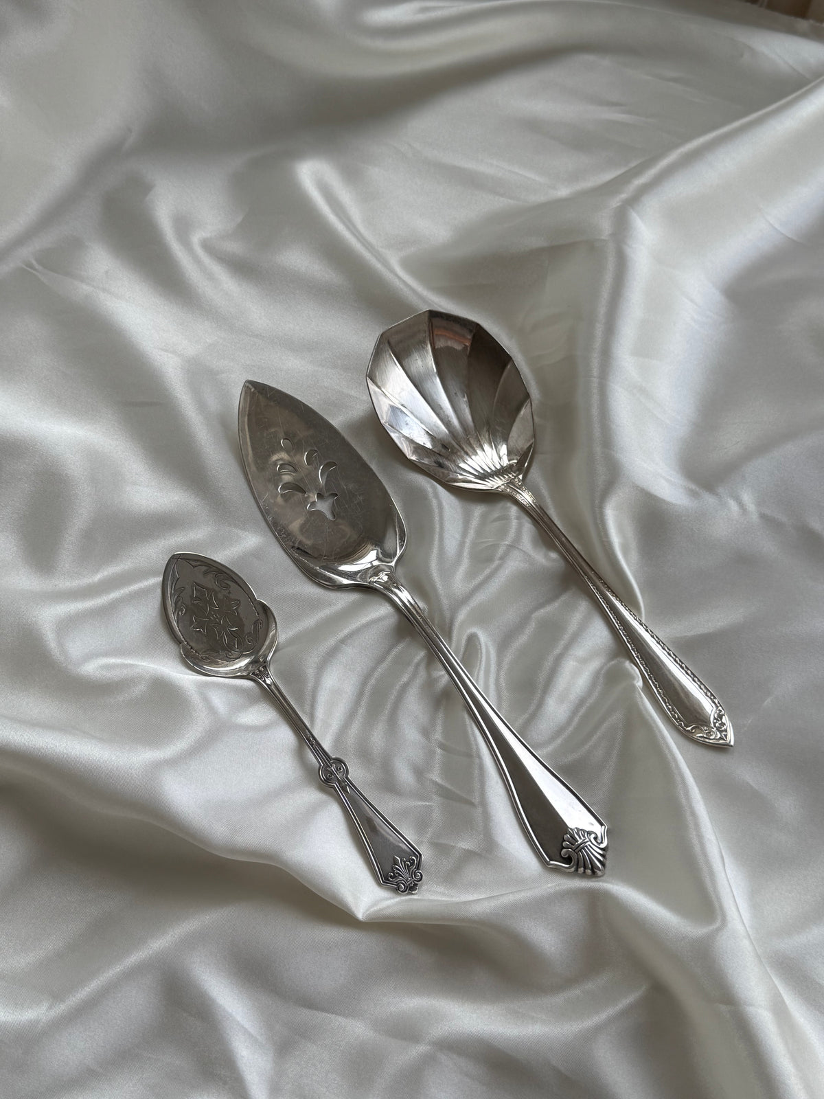 Vintage Silver-Plated Serving Utensils | Set of Three