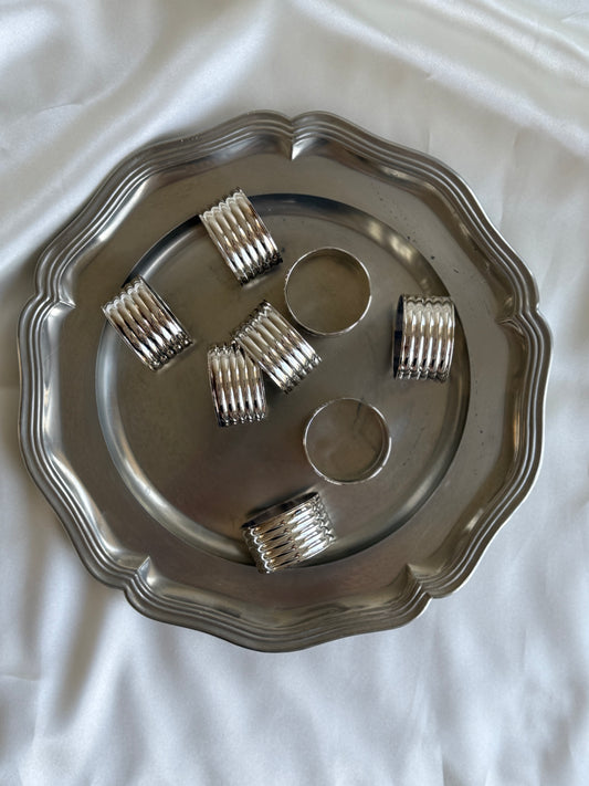 Vintage Silver Plated Napkin Rings – Set of 8
