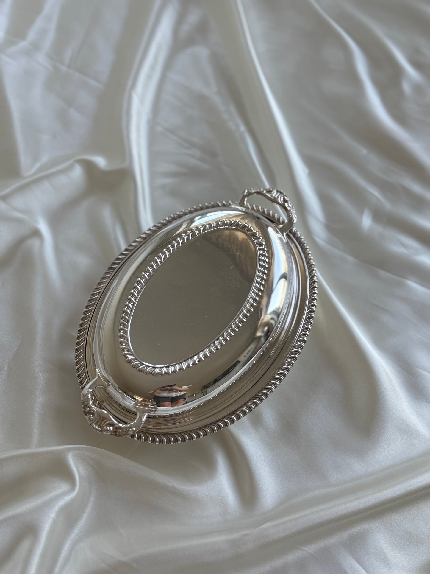 Vintage Silver-Plated Lidded Entrée Dish