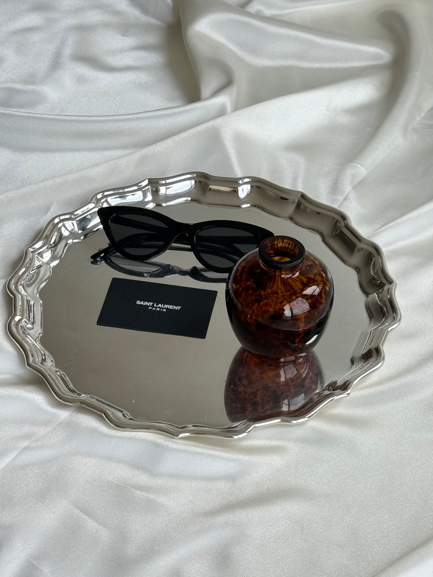 Vintage Tortoiseshell Glass Vase