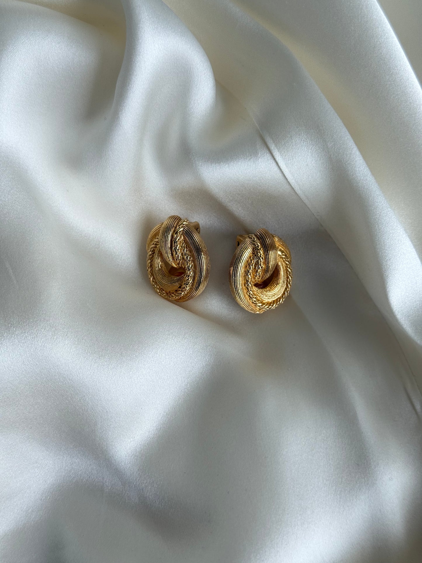Vintage Christian Dior gold-toned clip-on earrings