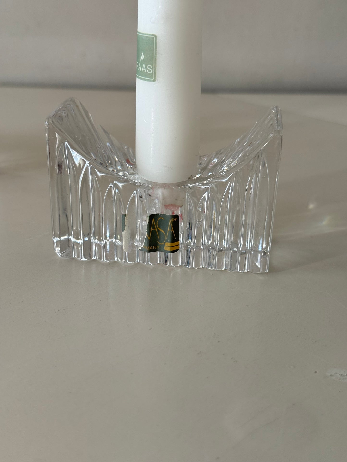 Vintage Mikasa Crystal Taper Candle Holders – Set of 2