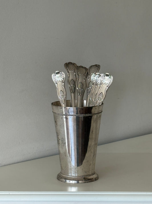 Vintage Silver-Plated Utensil Holder / Vase