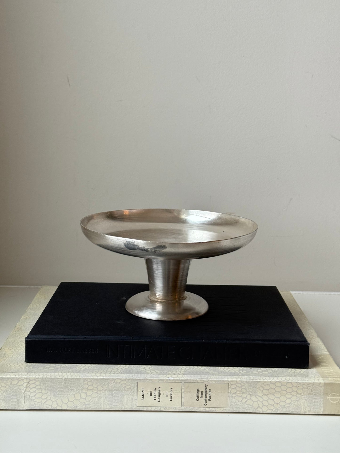 Silver plated pedestal dish