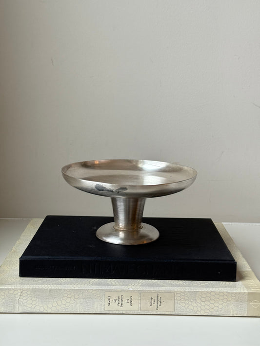 Silver plated pedestal dish