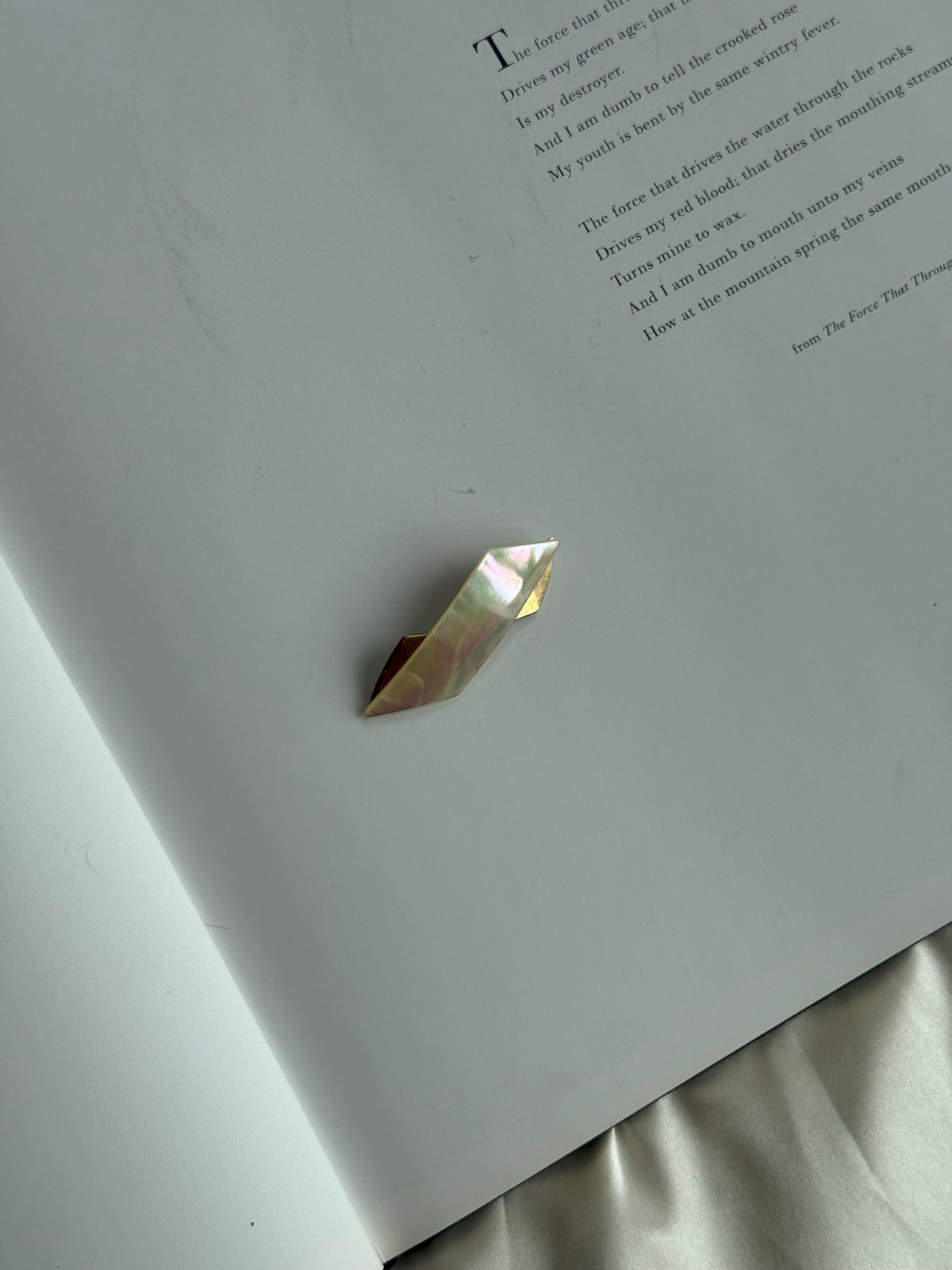 Vintage Mother-of-Pearl Geometric Brooch