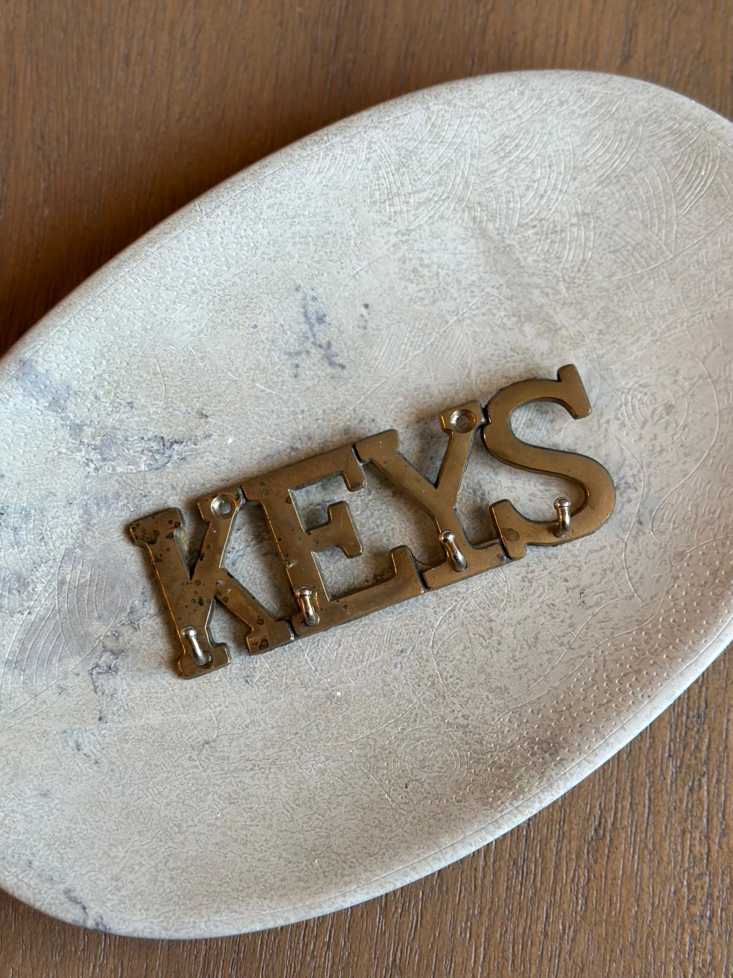 Brass keys hook