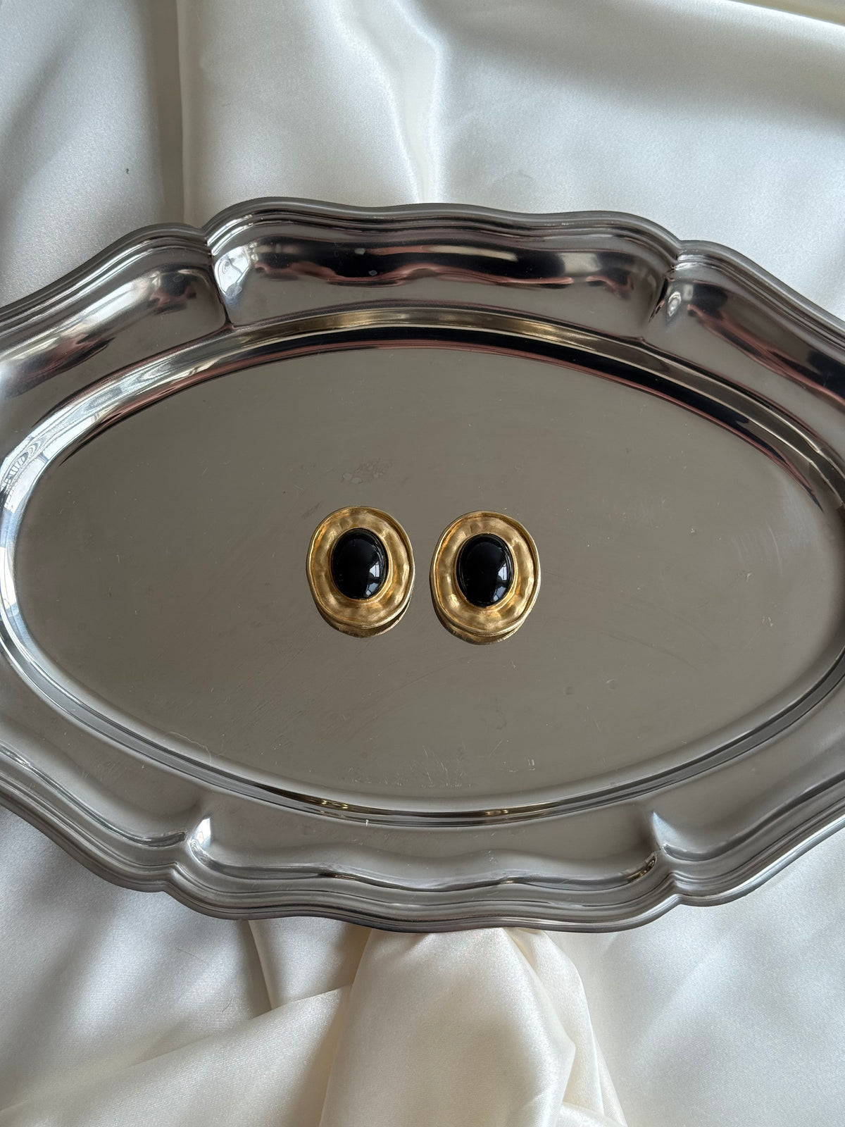 Vintage Gold-Toned Clip-On Earrings