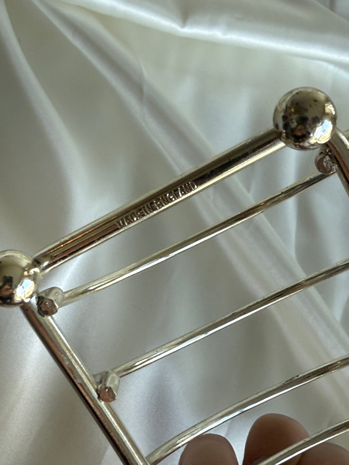 Vintage silver plated toast rack – Made in England