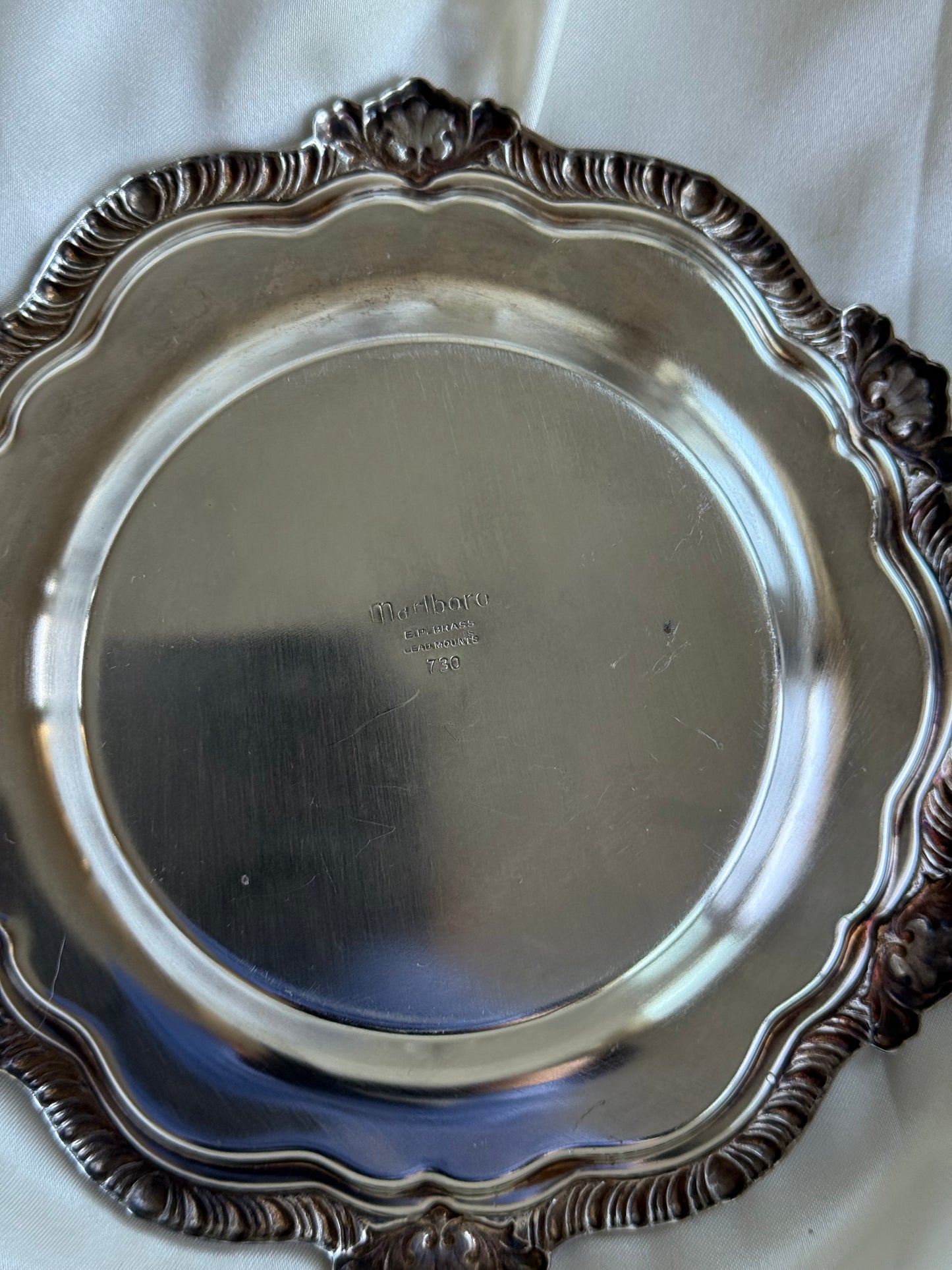Vintage Silver-Plated Coffee Cup & Saucer