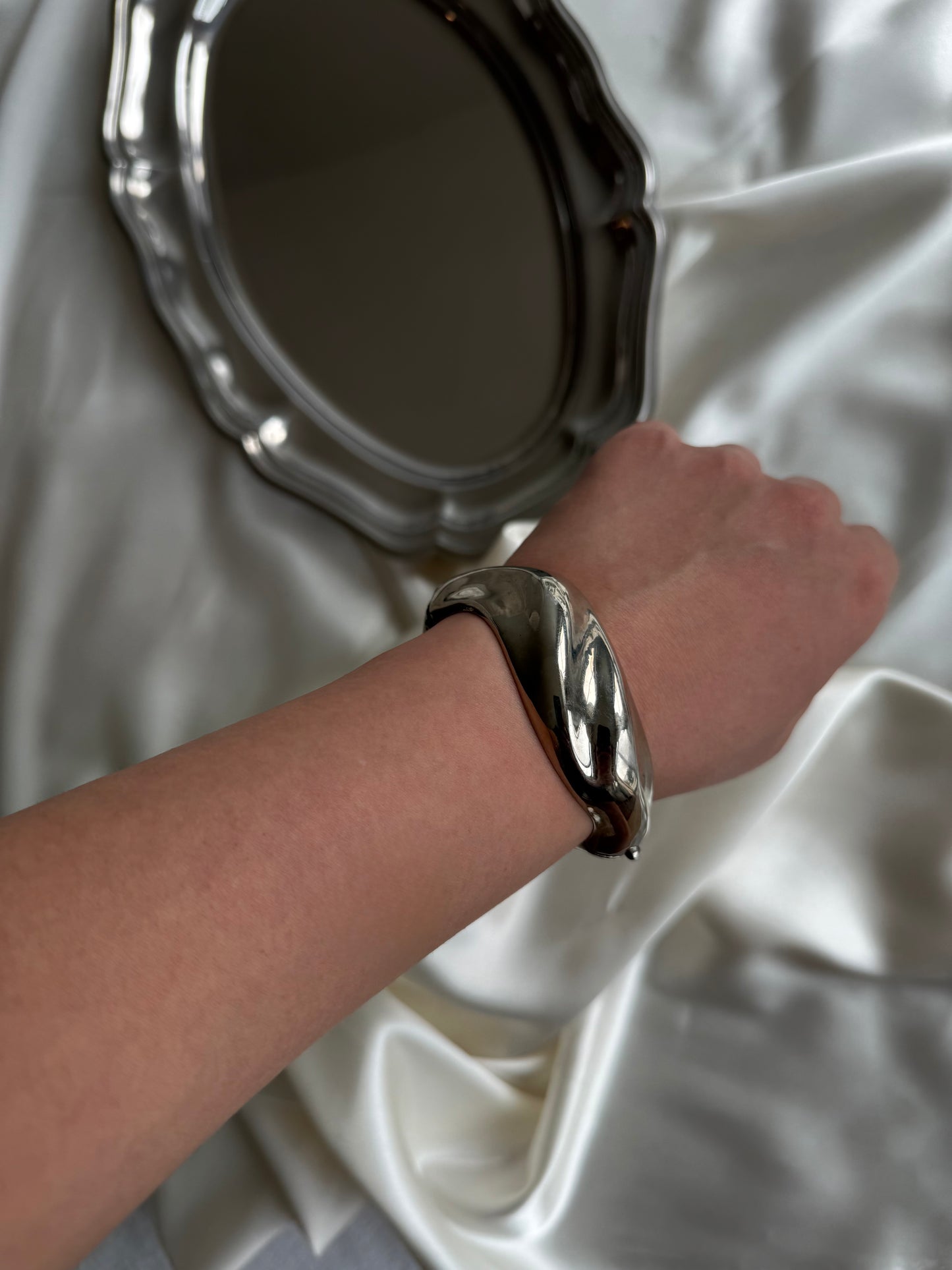 Silver-Plated Clasp Bracelet