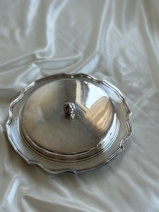 Vintage 12” Silver-Plated Domed Serving Dish – Round Pancake & Entrée Warmer