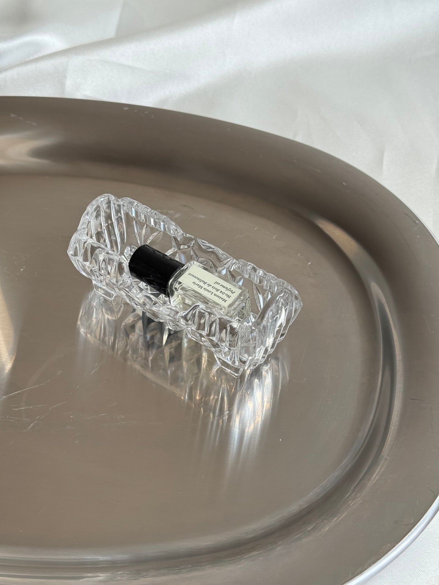 Vintage Cut Glass Toothpick Holder / Vanity Caddy