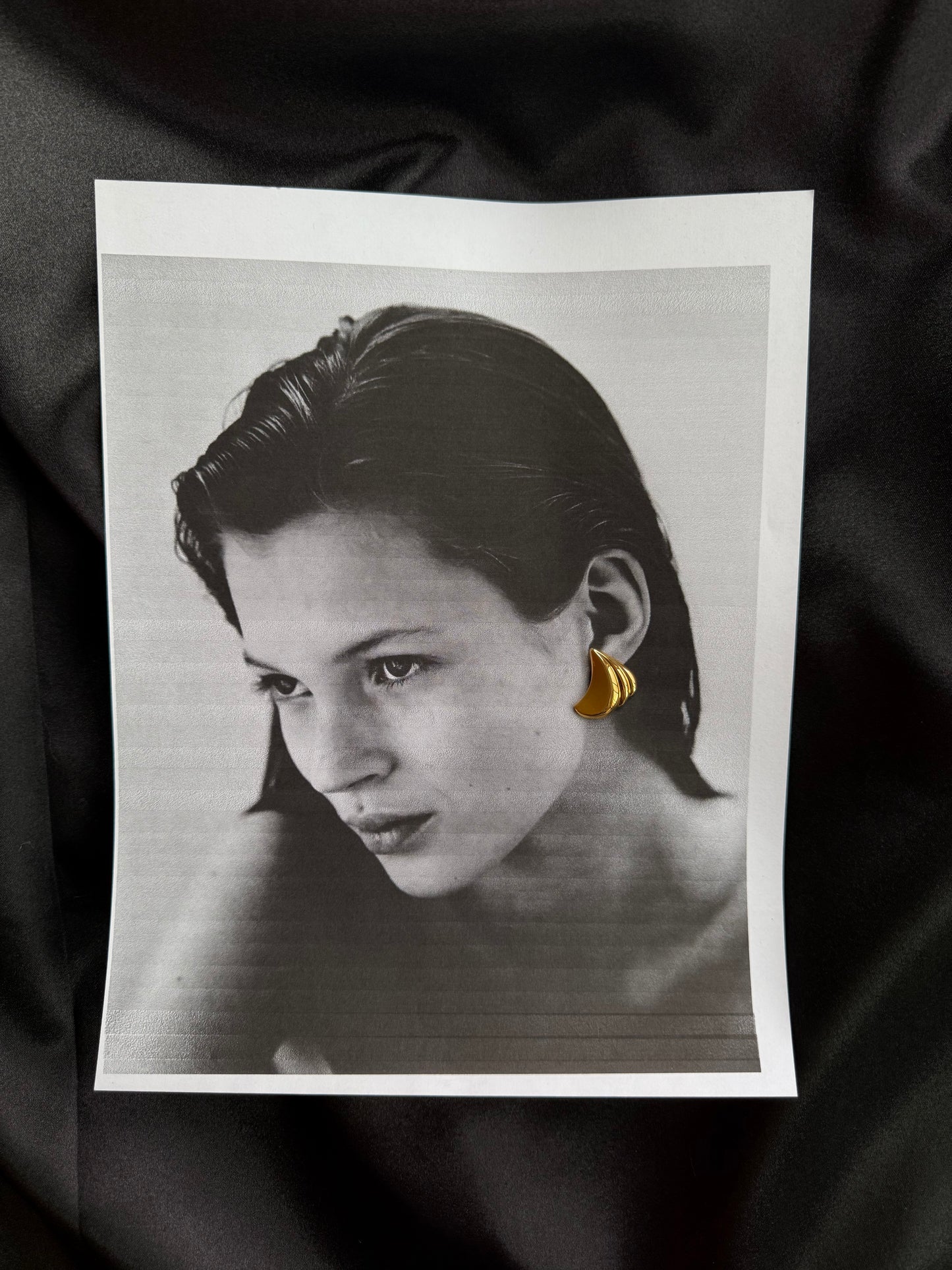 Vintage MONET Sculptural Gold-Tone Stud Earrings