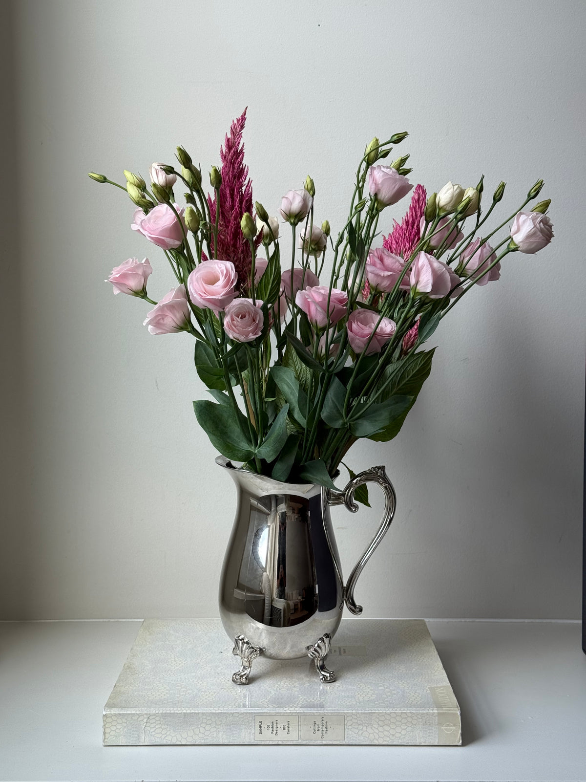 Vintage silver plated footed pitcher